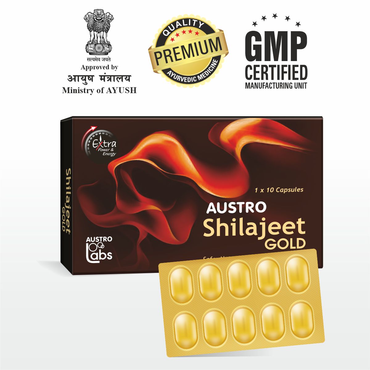 Austro Shilajeet Gold Cap (10Cap)
